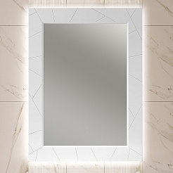 Opadiris Зеркало для ванной Луиджи 70 белое матовое – фотография-1